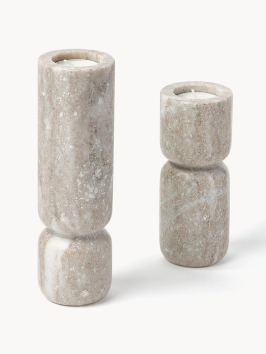 Marble Candle Holders Como Set of 2