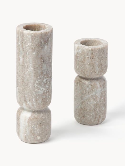 Marble Candle Holders Como Set of 2