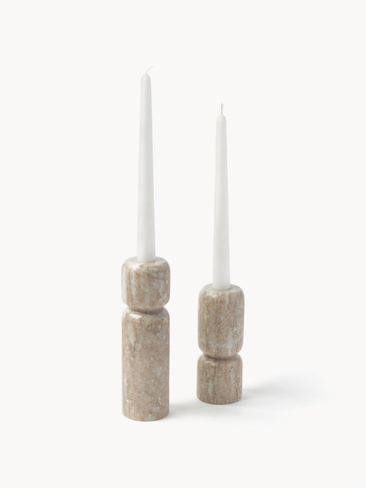 Marble Candle Holders Como Set of 2