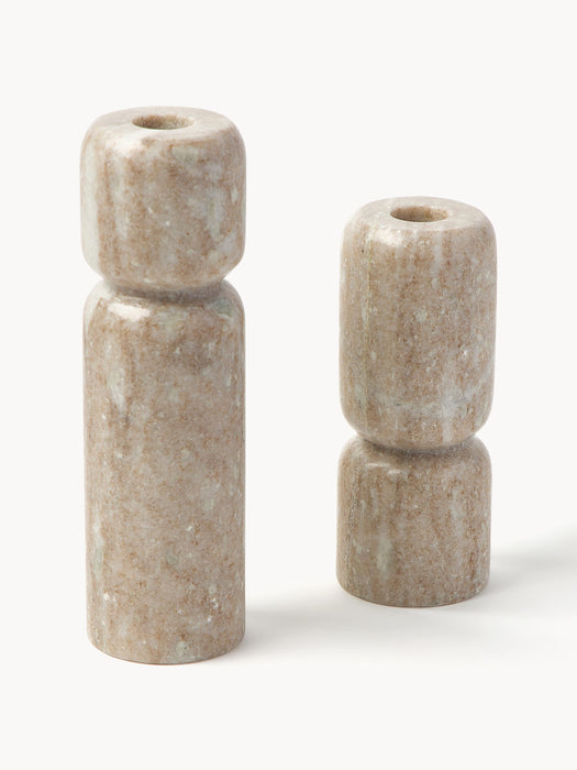 Marble Candle Holders Como Set of 2