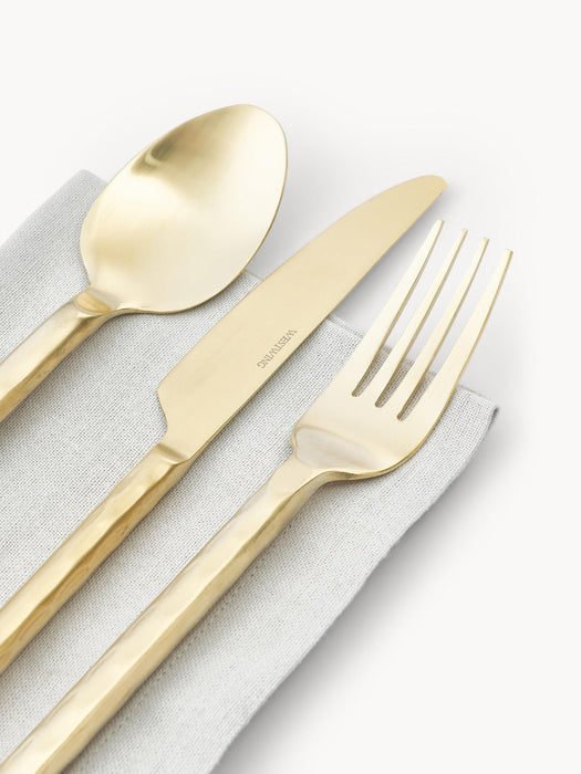 Miles Brushed Cutlery Set with Hammered Handles, in various set sizes