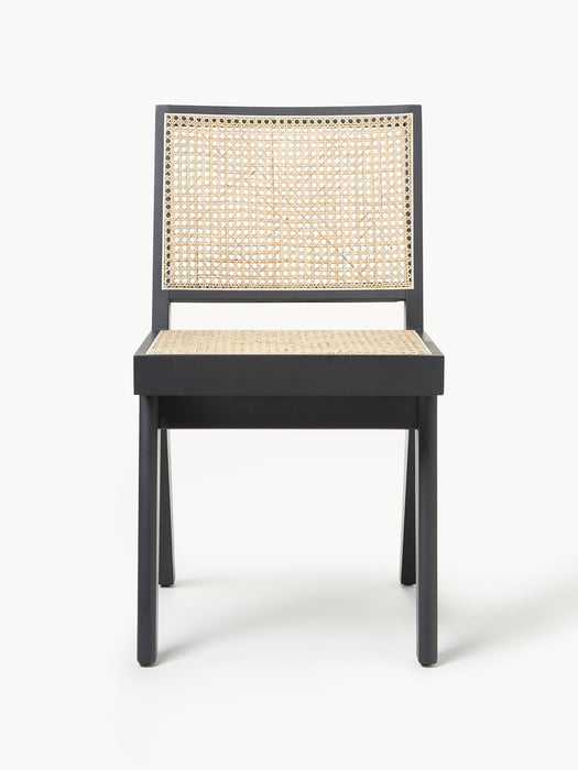 Wooden Dining Chair Sissi with Viennese Wickerwork