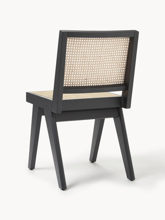 Wooden Dining Chair Sissi with Viennese Wickerwork