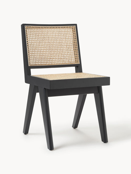 Wooden Dining Chair Sissi with Viennese Wickerwork