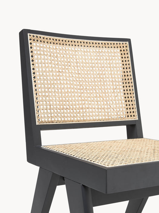 Wooden Dining Chair Sissi with Viennese Wickerwork