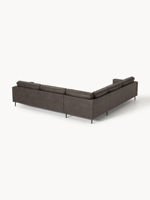 XL Leather Corner Sofa Hunter
