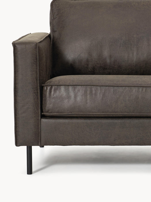 XL Leather Corner Sofa Hunter