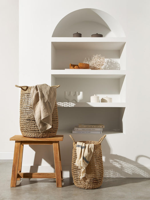 Ian Seagrass Storage Baskets, Set of 2
