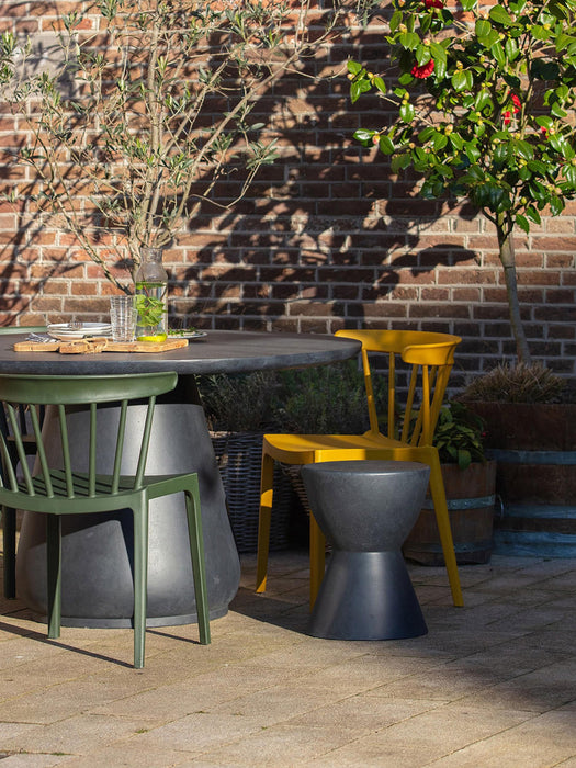 Round Concrete Garden Side Table Dover