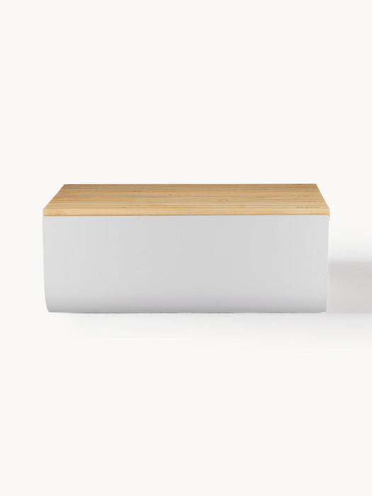 Mattina Bread Box with Bamboo Wood Lid