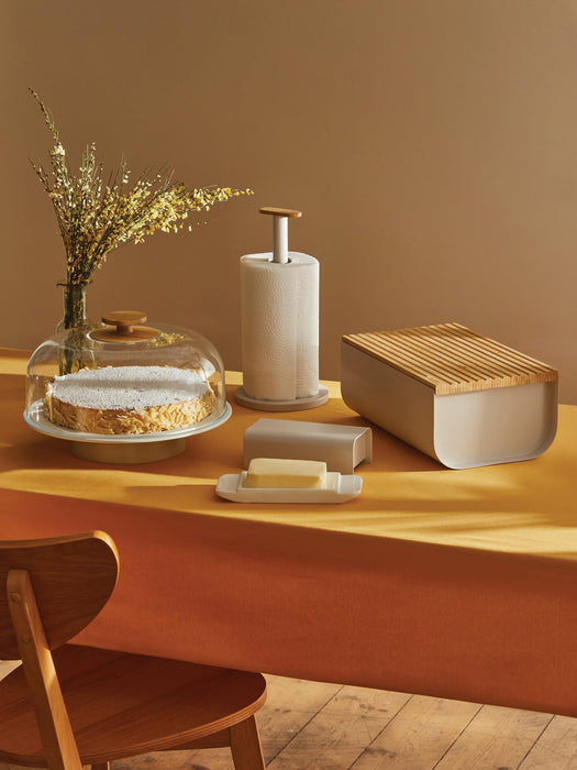 Mattina Bread Box with Bamboo Wood Lid