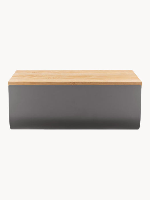 Mattina Bread Box with Bamboo Wood Lid