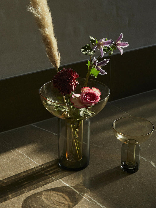 Torus Mouth-Blown Glass Vase, H 33 cm