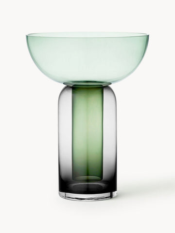 Torus Mouth-Blown Glass Vase, H 33 cm