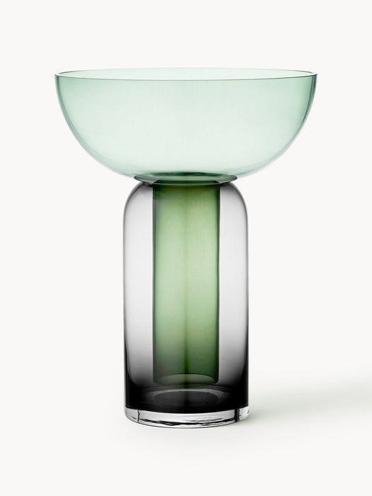 Torus Mouth-Blown Glass Vase, H 33 cm