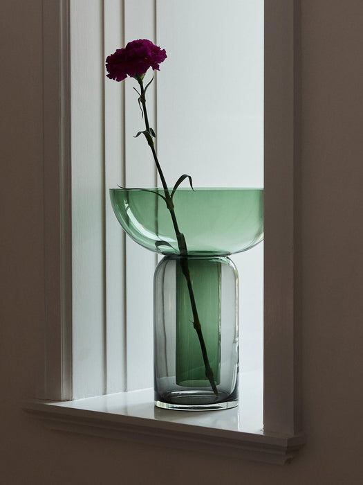 Torus Mouth-Blown Glass Vase, H 33 cm