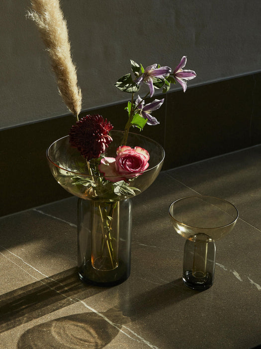 Torus Mouth-Blown Glass Vase, H 20 cm