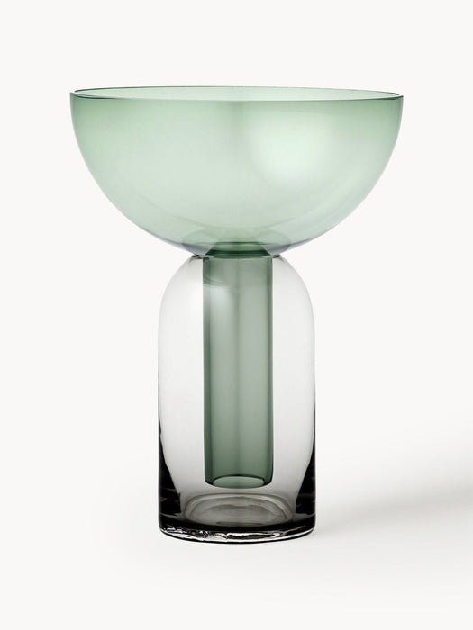 Torus Mouth-Blown Glass Vase, H 20 cm