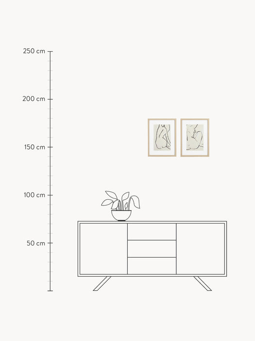Posters Refined with Wooden Frame Set of 2