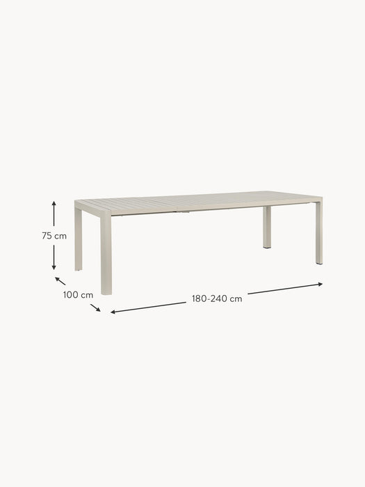 Extendable Garden Table Kiplin 180