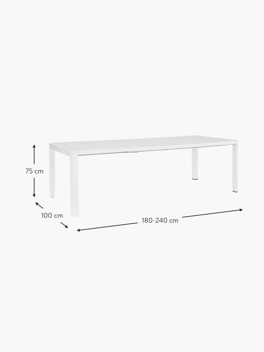 Extendable Garden Table Kiplin 180