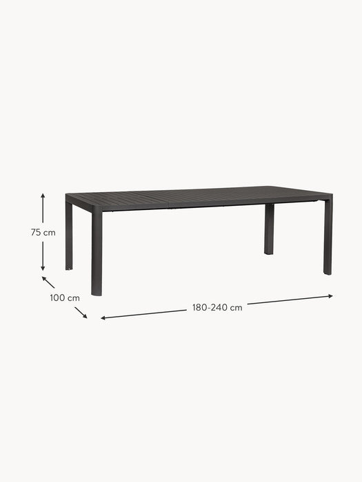 Extendable Garden Table Kiplin 180
