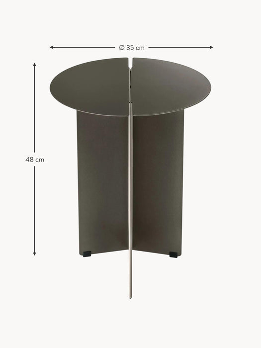 Round Side Table Oru with Antique Finish