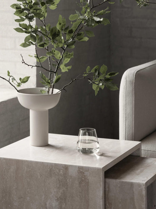 Travertine Side Tables Varu Set of 2