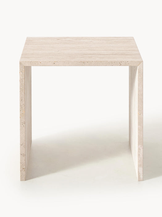 Travertine Side Tables Varu Set of 2