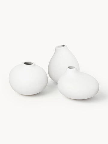 Nona Porcelain Vases, Set of 3