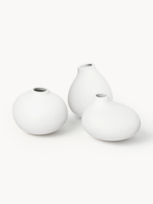 Nona Porcelain Vases, Set of 3