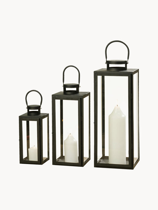 Glass Candle Holders Arana Set of 3
