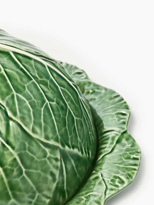 Hand-painted Serving Plate Cabbage with Lid