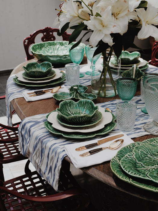 Hand-painted Serving Bowls Cabbage Set of 2