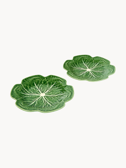 Hand-painted Dinner Plates Cabbage Set of 2