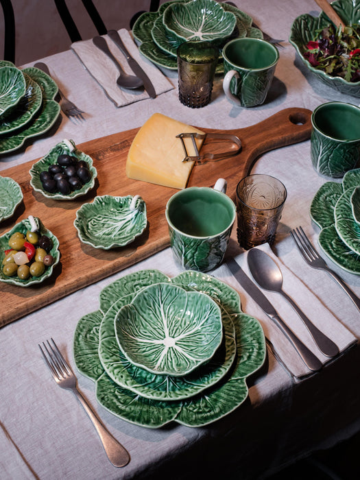 Hand-painted Dinner Plates Cabbage Set of 2