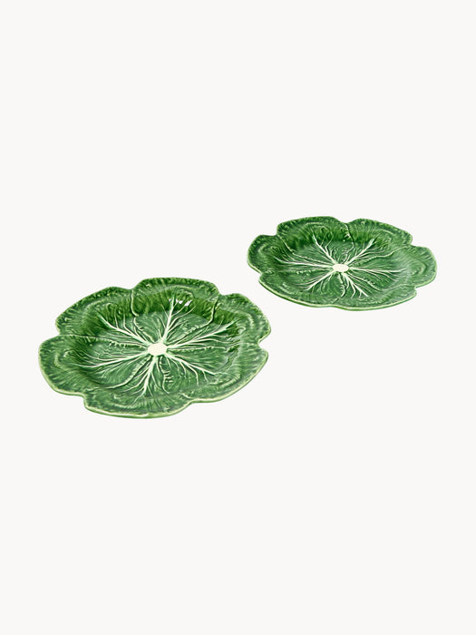 Hand-painted Serving Platters Cabbage Set of 2