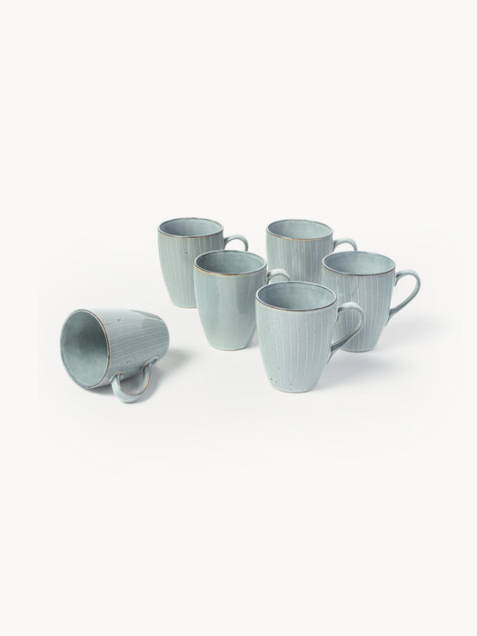 Handmade Mugs Nordic Sea, 400 ml, Set of 6