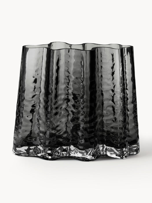 Gry Mouth-Blown Vase with Structured Surface, H 19 cm