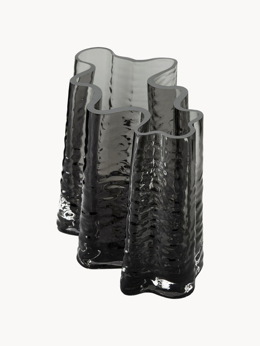 Gry Mouth-Blown Vase with Structured Surface, H 19 cm