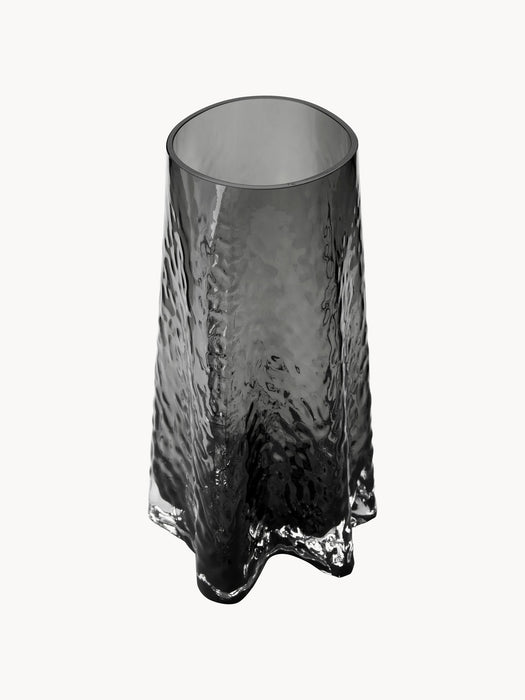 Gry Mouth-Blown Vase with Structured Surface, H 30 cm