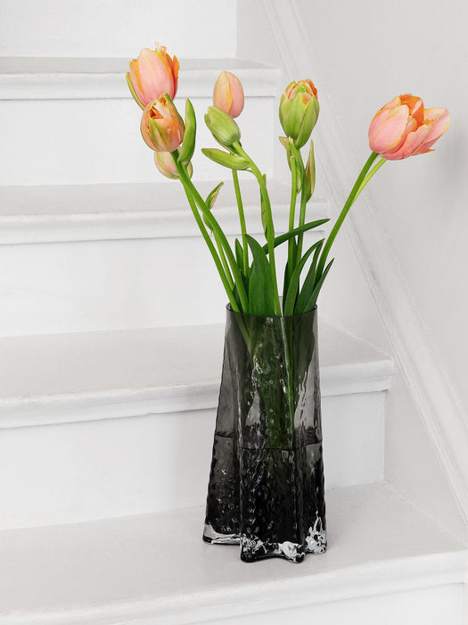 Gry Mouth-Blown Vase with Structured Surface, H 30 cm