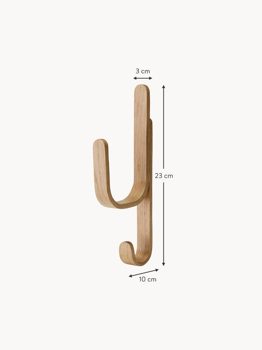 Handmade Oak Wood Coat Hook Woody