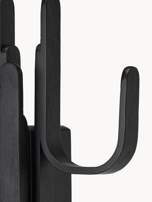 Woody Oak Wood Coat Rack