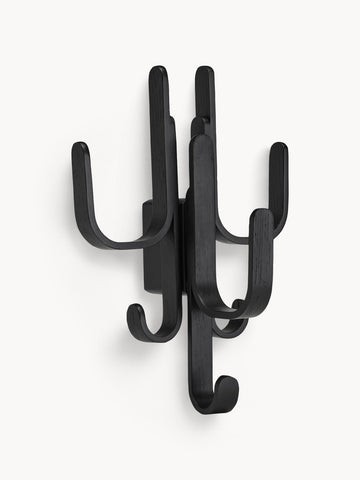 Woody Oak Wood Coat Rack