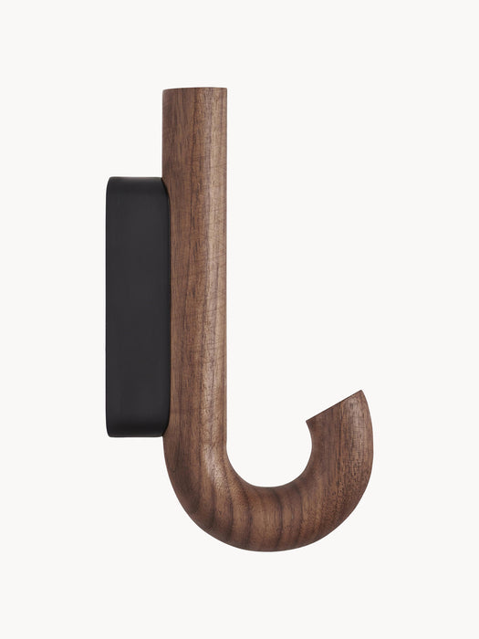 Umbrella Walnut Wood Wall Hook, in Various Sizes