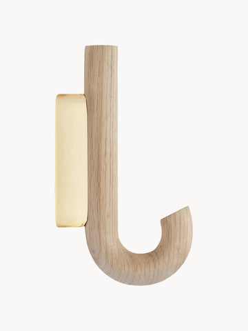 Umbrella Oak Wood Wall Hook, in Various Sizes