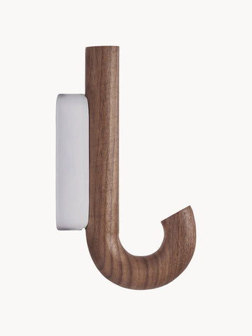 Umbrella Walnut Wood Wall Hook, in Various Sizes