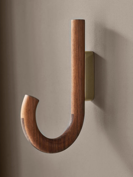 Umbrella Walnut Wood Wall Hook, in Various Sizes