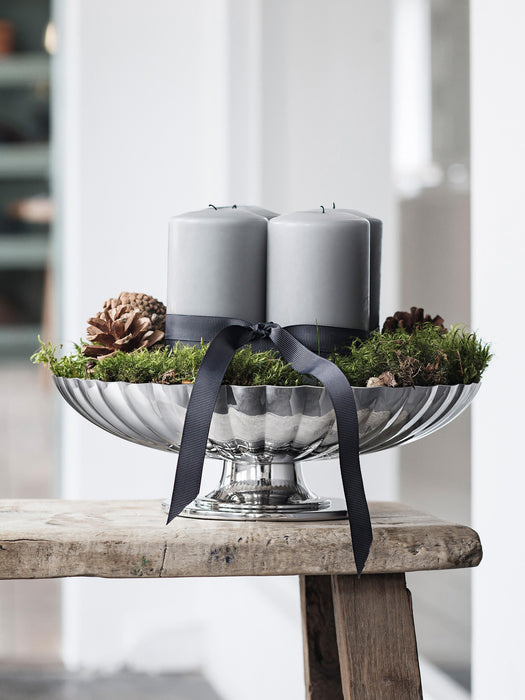 Stainless Steel Serving Bowl Bernadotte with Groove Structure